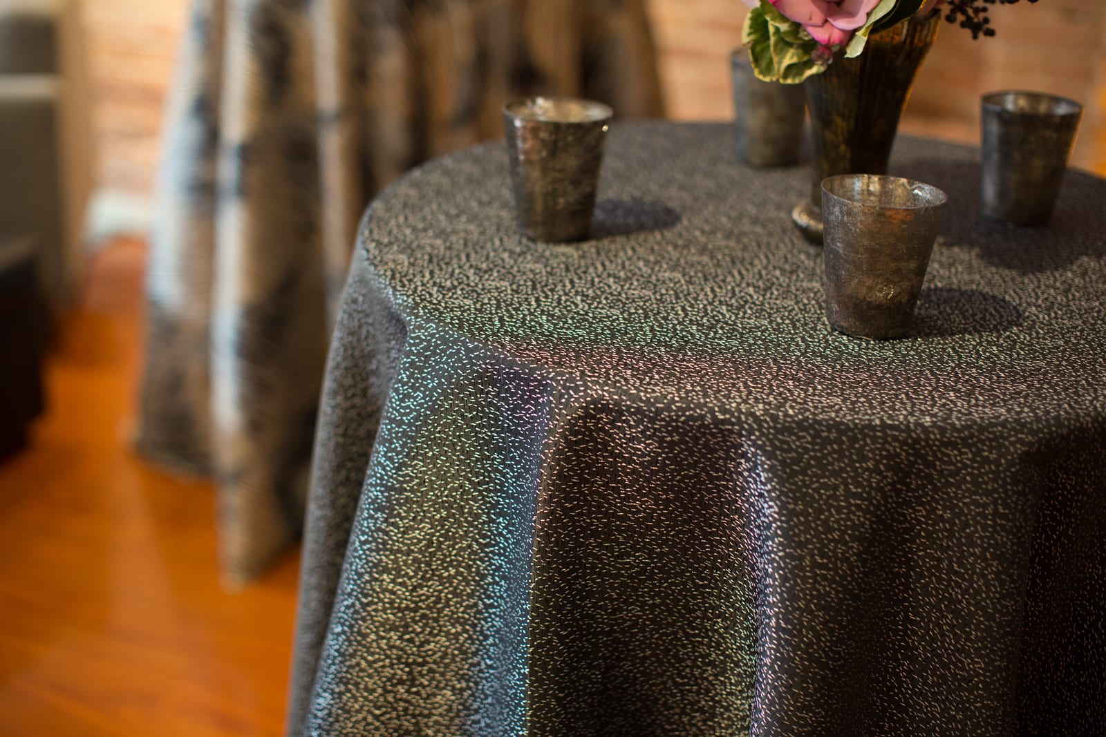 Soiree Black linen cuff at a Windy City Linen event