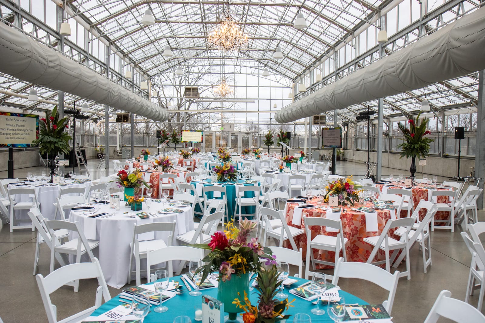 Dogwood and Turquoise Shantung at a Windy City Linen event