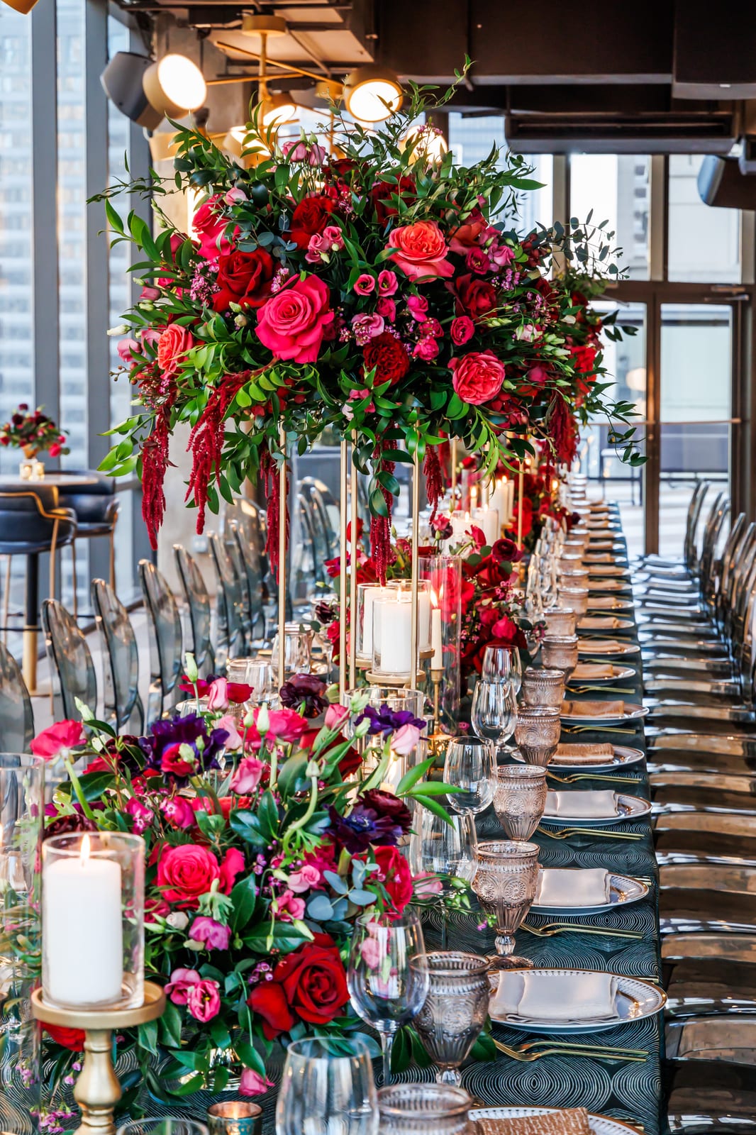 Echo Jade tablecloth at a Windy City Linen event