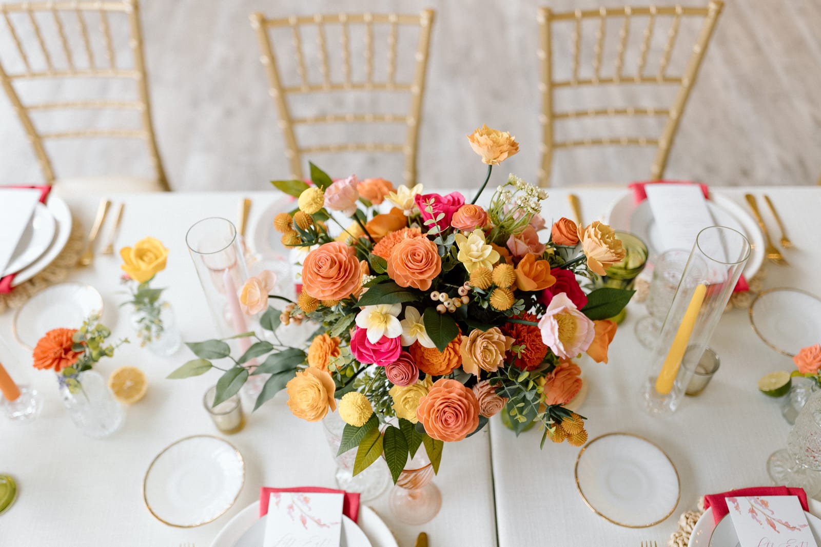 Serenity Driftwood tablecloth at a Windy City Linen event