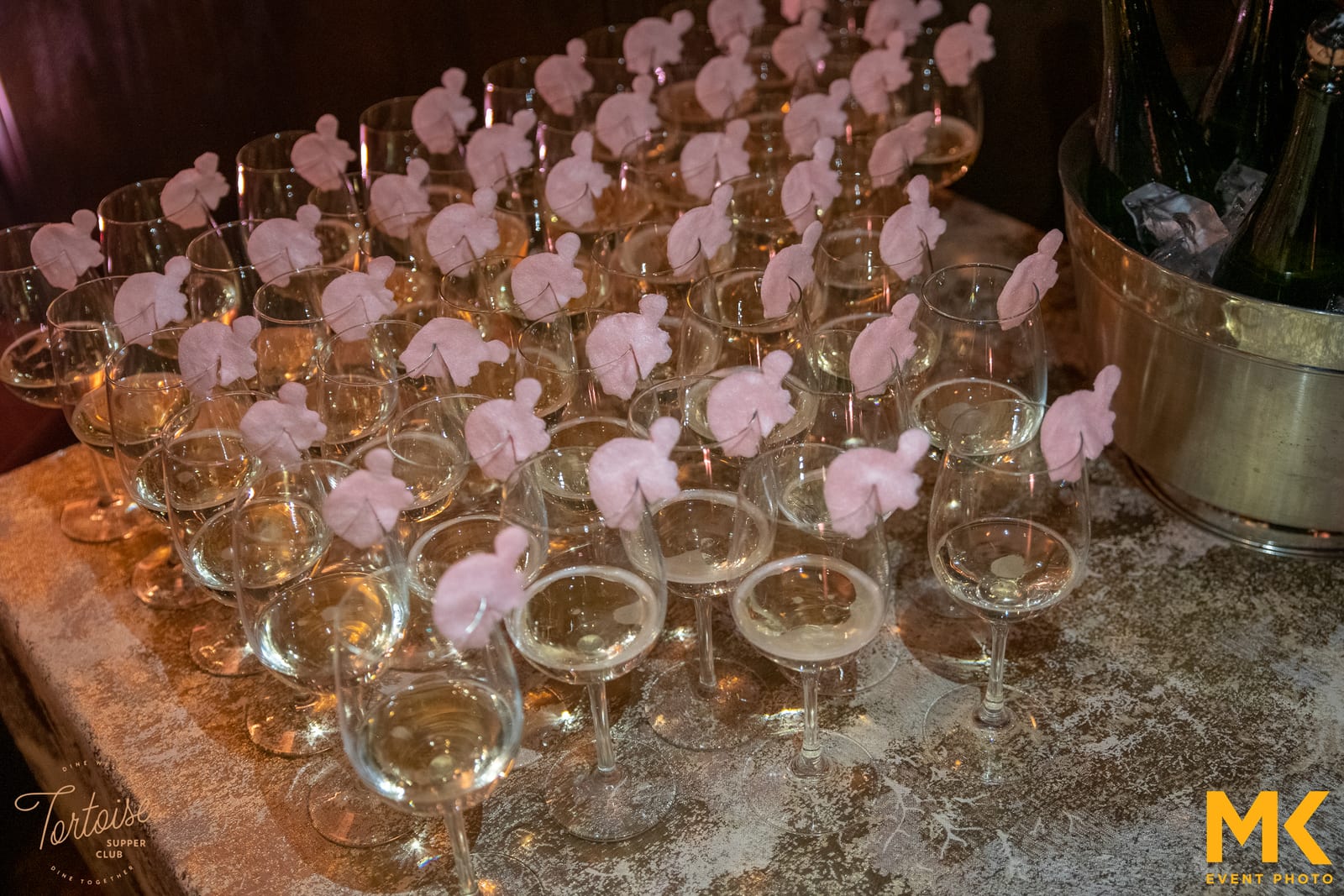 Midas Travertine tablecloth at a Windy City Linen event