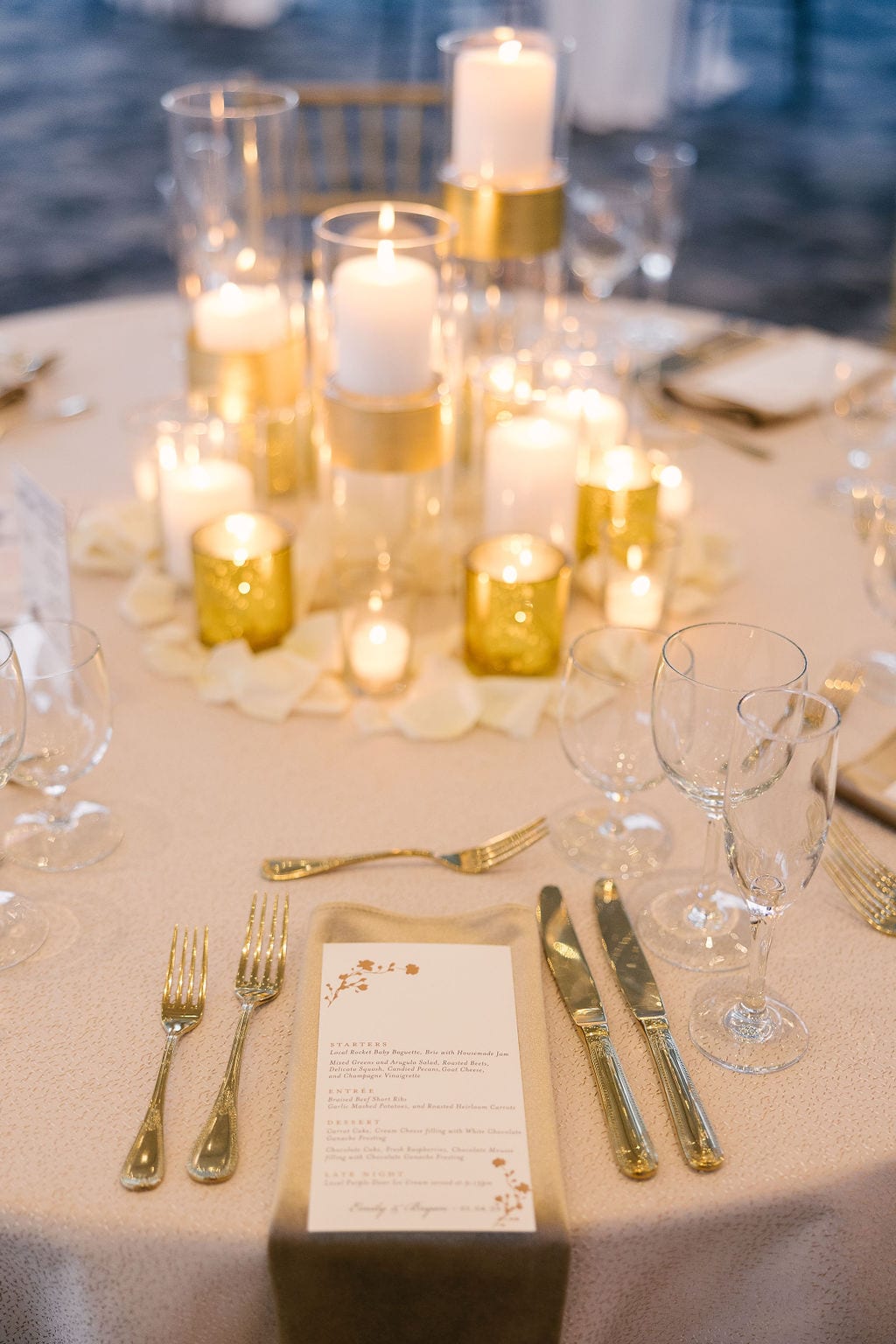 Soiree Champagne linen cuff at a Windy City Linen event