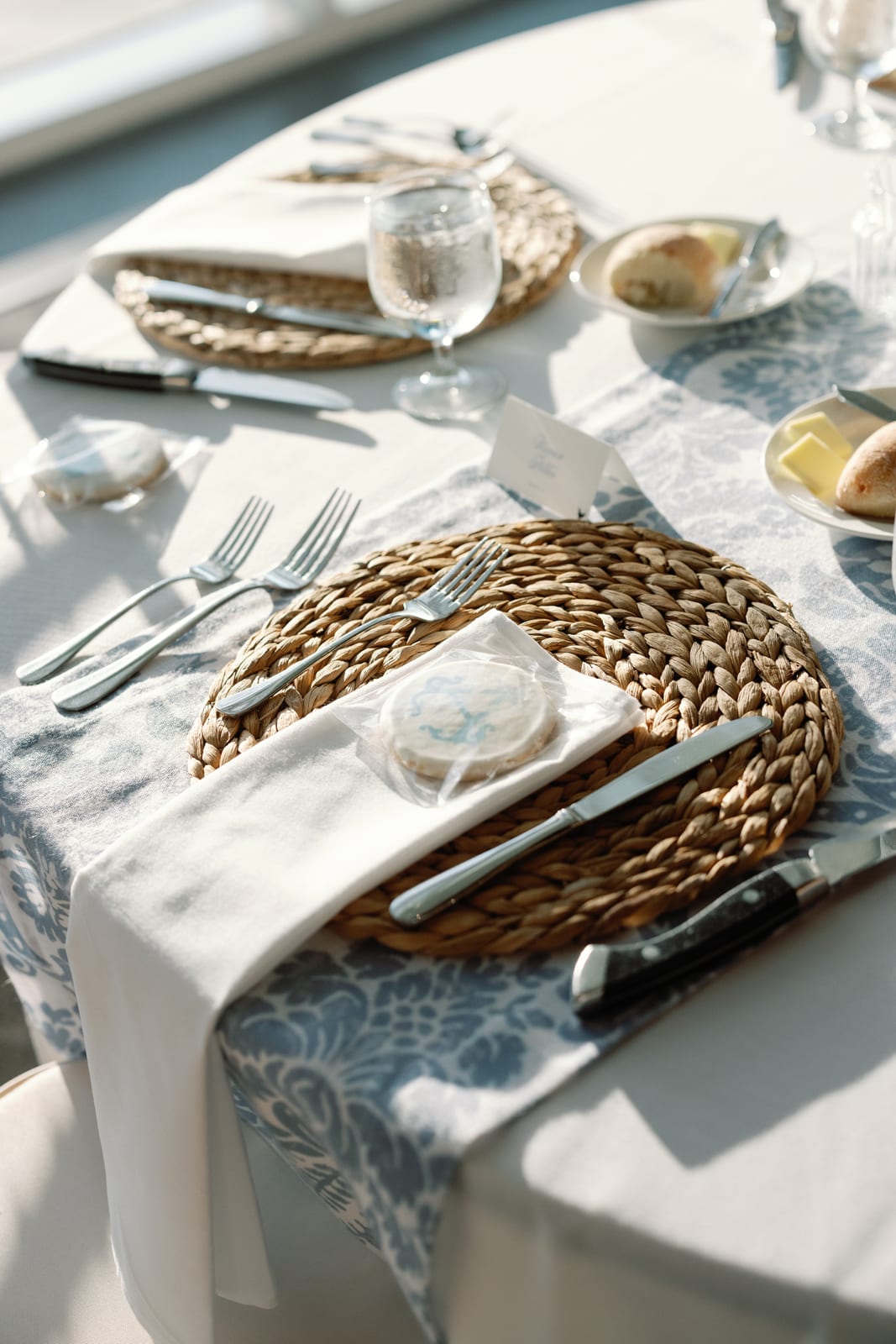 Nantucket tablecloth at a Windy City Linen event