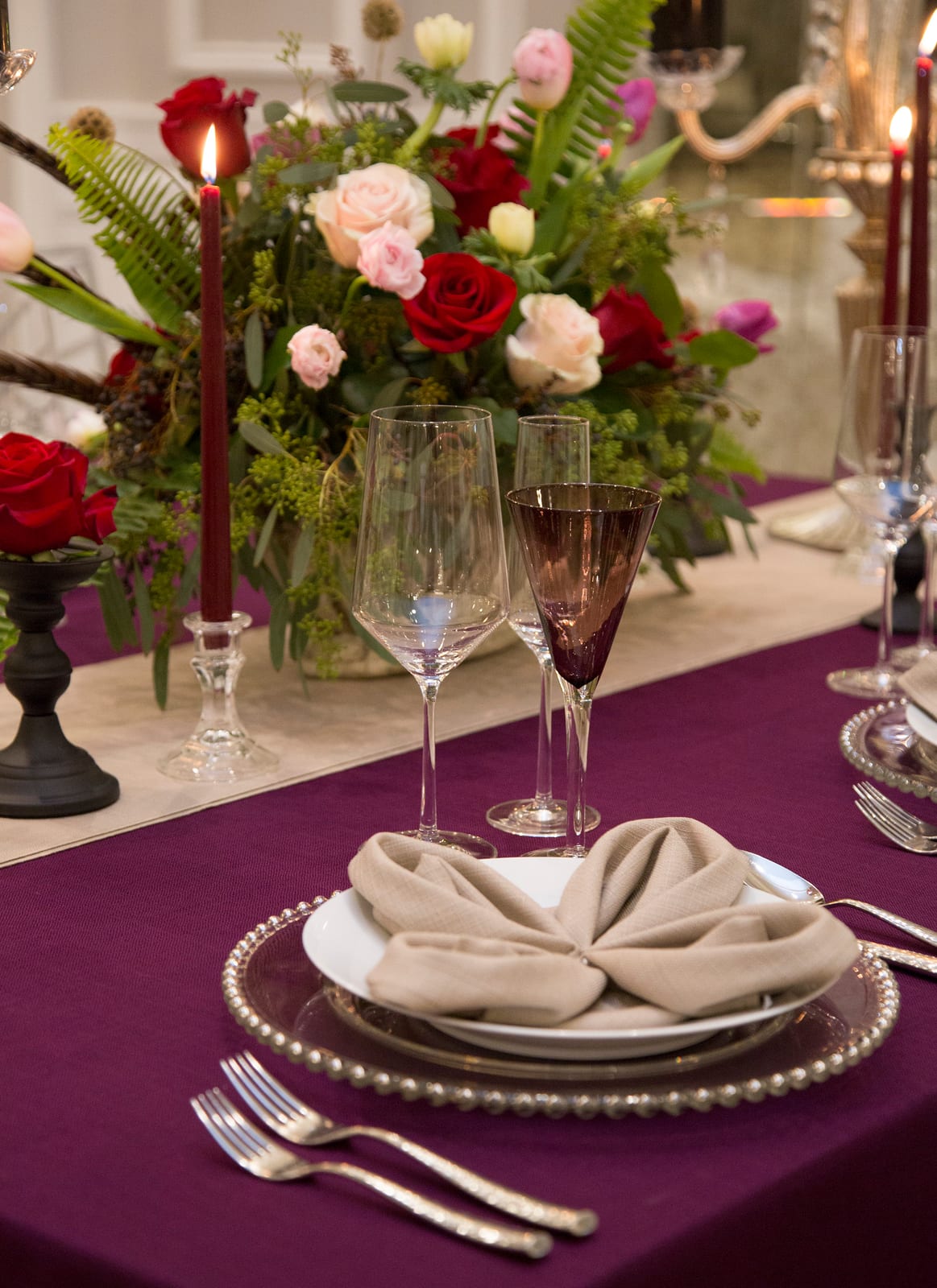 Jute Plum linen cuff at a Windy City Linen event