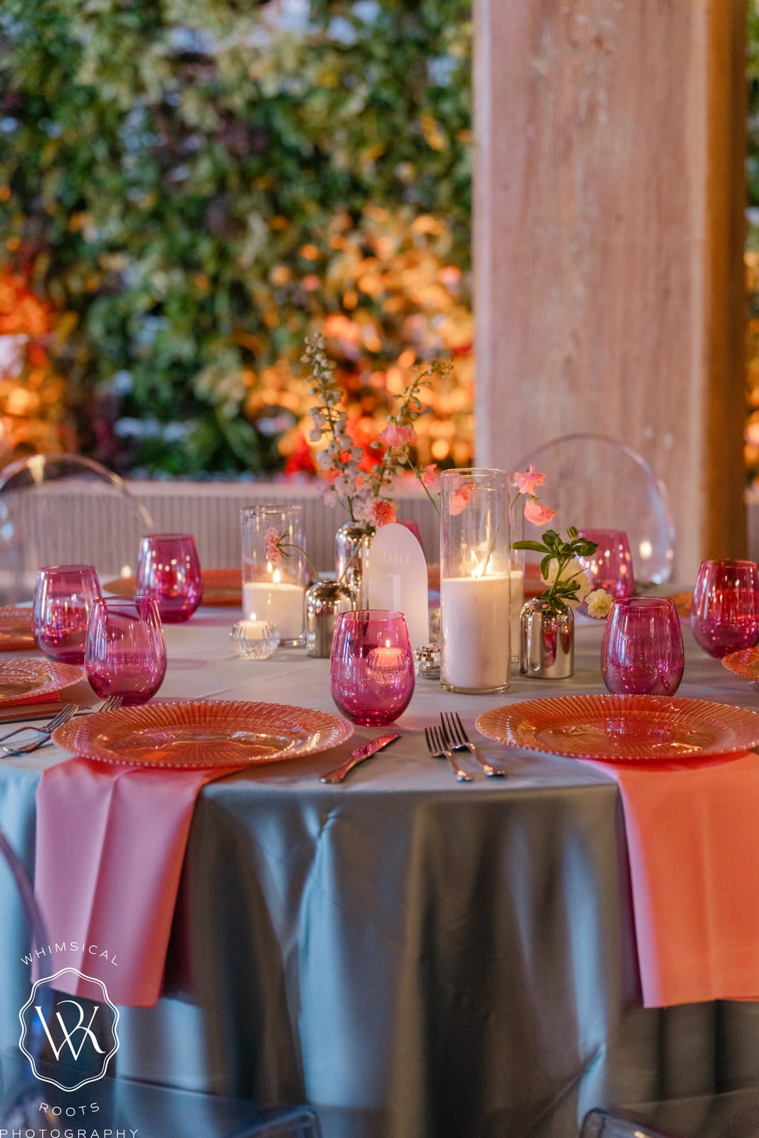 Matte Lamour Seamist tablecloth at a Windy City Linen event