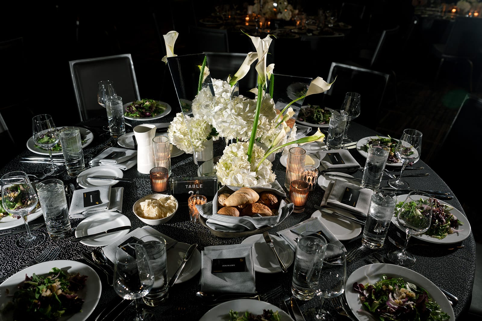 Soiree Black linen cuff at a Windy City Linen event
