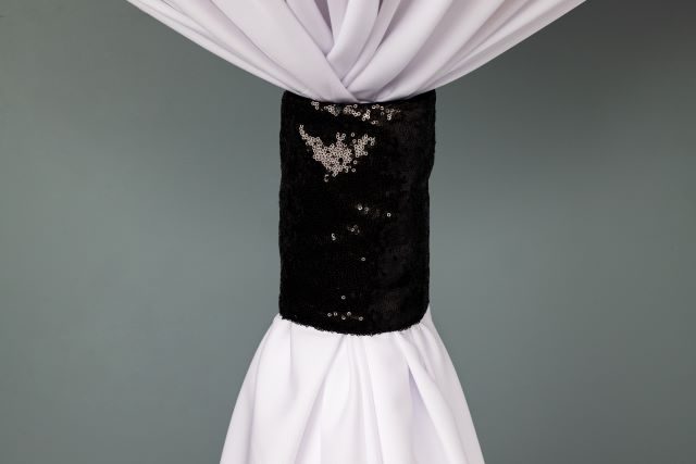 Specialty Sequins Black linen cuff