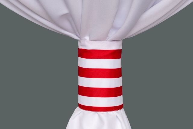 Specialty Red White Stripe linen cuff