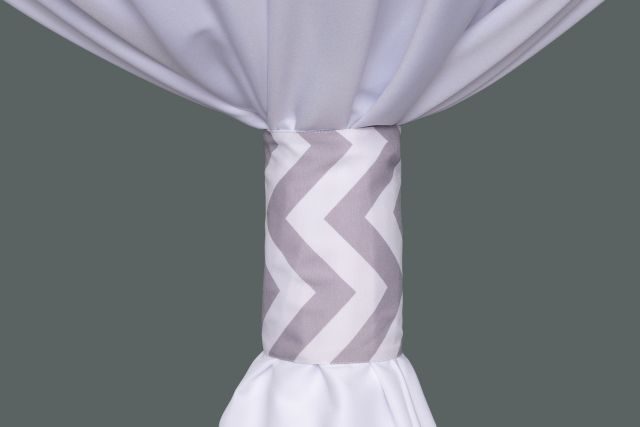 Specialty Silver Chevron linen cuff