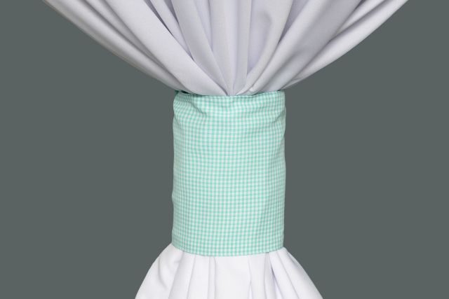 Specialty Aqua Gingham Mini Check cuff