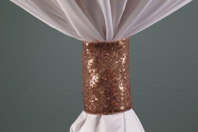 Specialty Sequins Rose Gold linen cuff