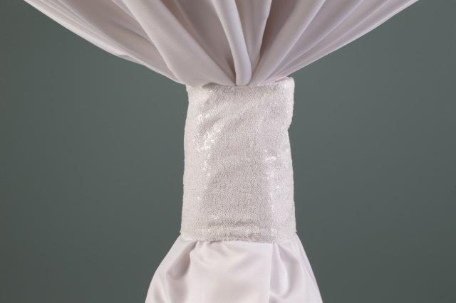 Specialty Sequins White linen cuff