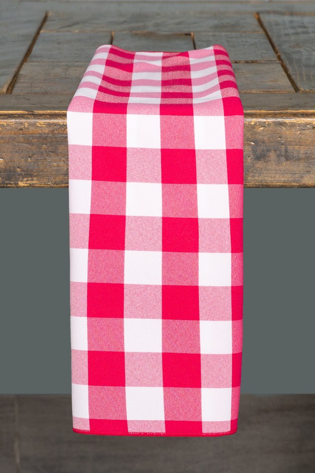Picnic Check Raspberry napkin