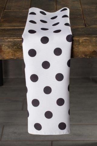 Specialty Polka Dots White with Black napkin